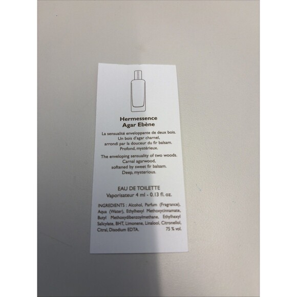 Hermes Hermessence Ambre Narguile & Agar Ebene EDT Large Sample Sprays 4ml Each - Picture 2 of 6